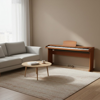 Digital piano with USB connection for music programs