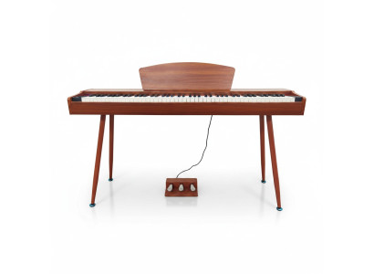 Digital piano made of red cherry wood at 135 cm