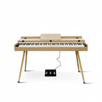 Digital piano in beige color for home