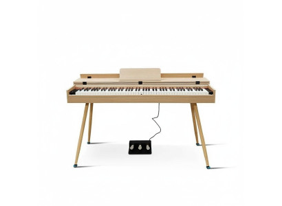 Digital piano in beige color for home