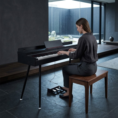 Digital piano lucios black for home