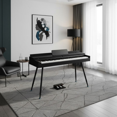 Digital piano lucios black for home