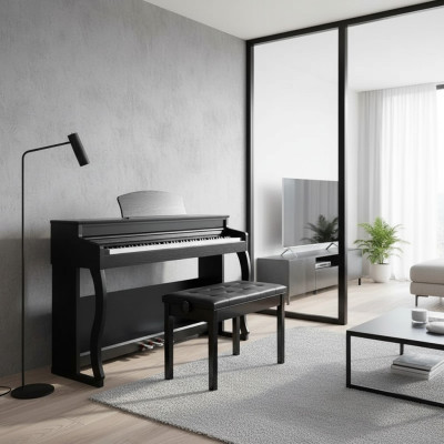 Digital piano lucios black for home