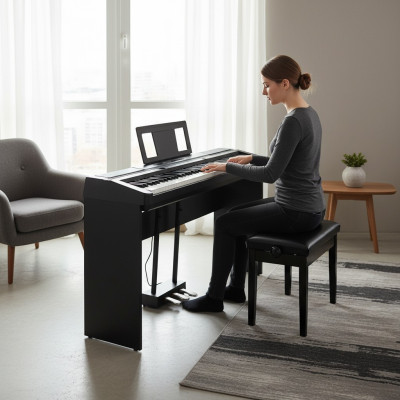 Black digital piano