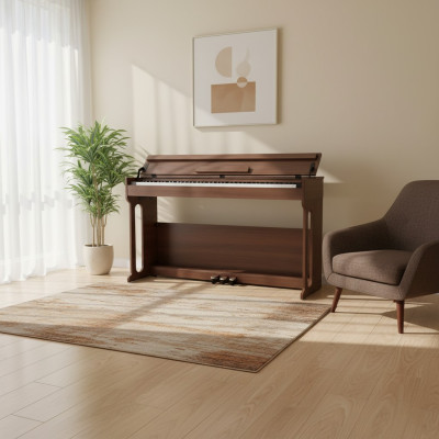 Digital piano for home use 137 cm brown