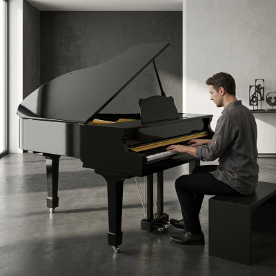 Black piano