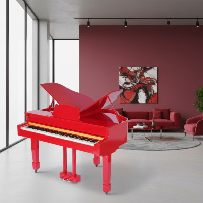 Red digital piano