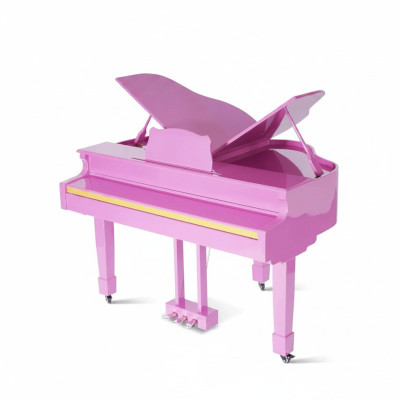 Digital glossy piano in pink