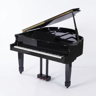 Glossy black piano