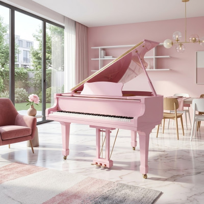 Digital pink piano
