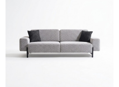 Graues Stoffsofa 3-Sitzer modern elegant