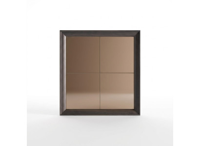 Brauner Holzspiegel im eleganten Design für Wohnzimmer und Flur