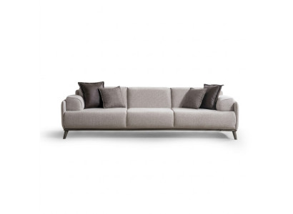 Graues Textil 3-Sitzer Sofa modern und stilvoll