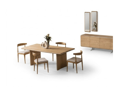 Elegantes braunes Esszimmer Set aus Holz mit modernem Design