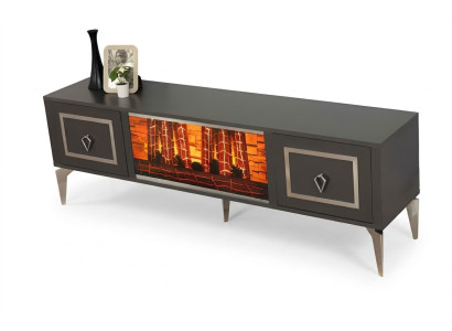 Designer-TV-Lowboard mit eleganten Metallgriffen und klaren Linien