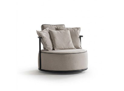 Beiger Stoffsessel im modernen Design aus Textil
