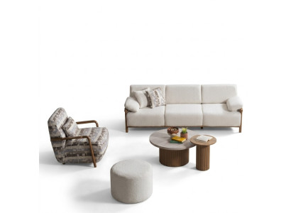 Wohnzimmer-Set mit Sofa und Sessel Schönheit und Eleganz im Detail