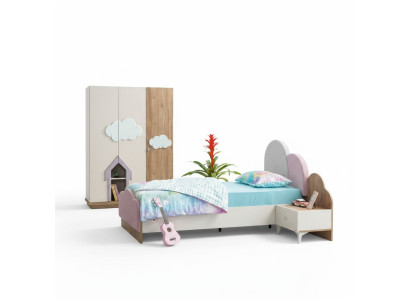 Kinderzimmer Set Kinderbett Nachttisch Kleiderschrank Top-Qualität
