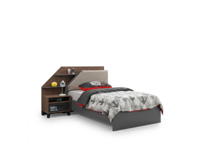 Kinderzimmer Set Kinderbett Nachttisch Top-Qualität Modern Möbel luxuriöse Grau