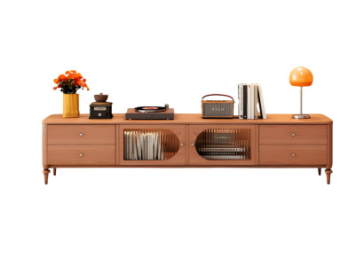 Modernes TV-Sideboard in Beige Holz Designer stilvolles Lowboard