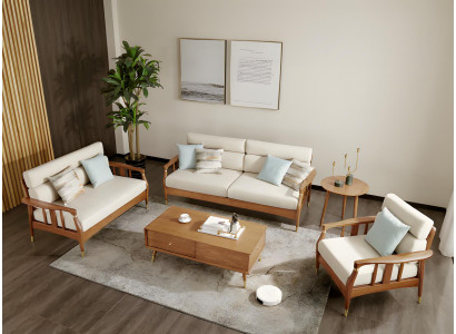 Sofa Set 3+2+1 Sitzer & Couchtisch Modernes Wohnzimmer Möbel Set