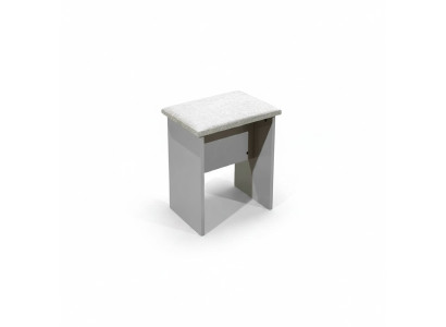 Designer Quadratischer Hocker Sitzhocker Textil Polsterung Möbel