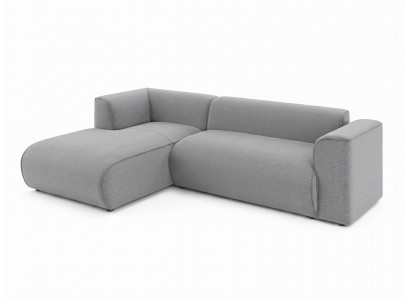 Modernes graues Ecksofa Stoffsofa Designermöbel  Wohnzimmermöbel