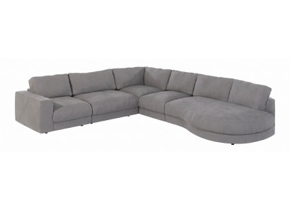 Großes graues Ecksofa Stoffsofa Wohnzimmersofas Polstermöbel luxuriös