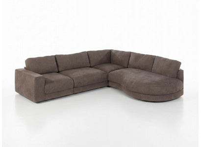 Großes braunes Ecksofa Stoffsofa stilvolle Sofas Wohnzimmermöbel luxuriös