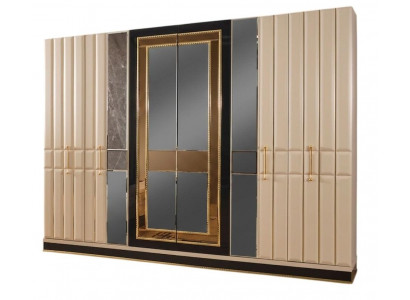 Kleiderschrank Beige Moderner Stil Minimalistisch Elegant Schlicht