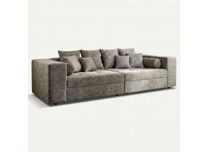 Graues 5-Sitzer-Sofa aus Stoff Großes bequemes Sofa für das Wohnzimmer modern