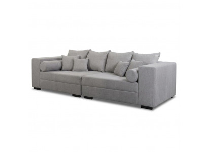 Großes graues 5-Sitzer-Sofa Luxuriöses Stoffsofa für das Wohnzimmer hochwertig