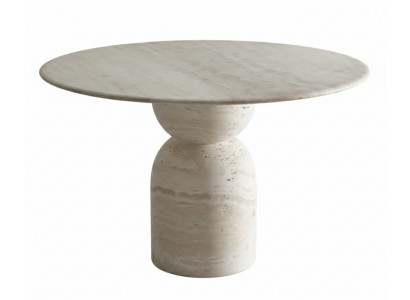 Moderner Beiger Rundtisch Exklusive Esszimmertische Designer Tische