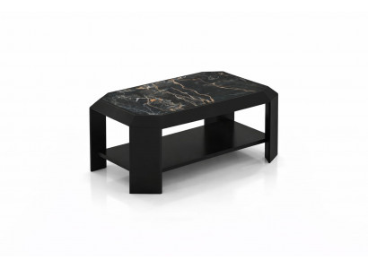 Edler Couchtisch Schwarz mit Design Form und Unterboden