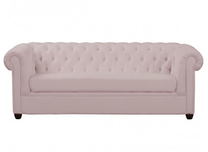 Hellbeiges 3-Sitzer-Sofa großes Stoffsofa gestepptes Sofa Chesterfield