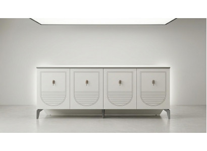 Sideboard Weiß Bequem Modern Geräumig Stilvoll Holz Rechteckig