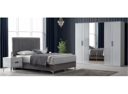 Harmonisches Schlafzimmer-Set mit Bett Schrank & Schminktisch