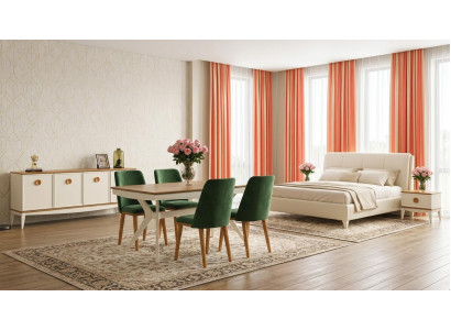 Tisch Konsole Stil modern beige bequem praktisch Wohnzimmer rechteckig