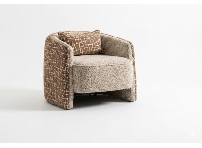 Sessel Lounge Beige Bouclé Modern Komfort Stilvoll Exklusiv Design