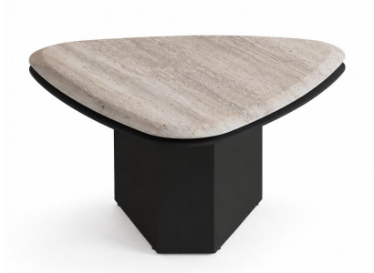 Couchtisch Robust Schwarz Stabil Dreieckig Massiv Schlicht Lakonisch