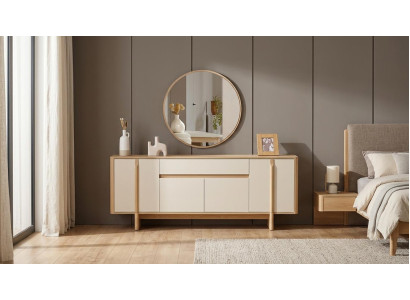 Konsole Spiegel Stil modern beige Wohnzimmer bequem praktisch