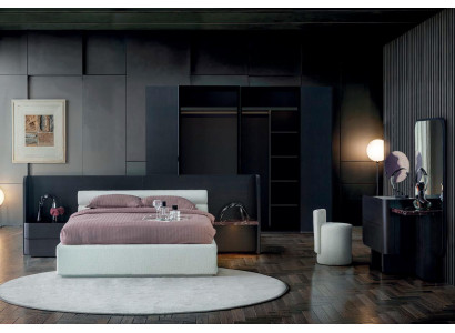 Schlafzimmer Set Modern Schwarz Weiß Edel Bett Schrank Komplett
