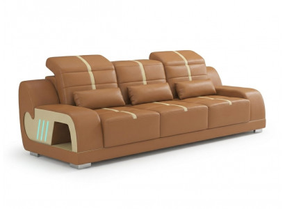 Leder Sofa Modern Braun Couch Design Led Set Polstersofa Wohnzimmer