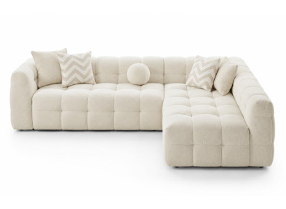 Ecksofa L Form Beige komfortabel Modern Wohnzimmer bequem