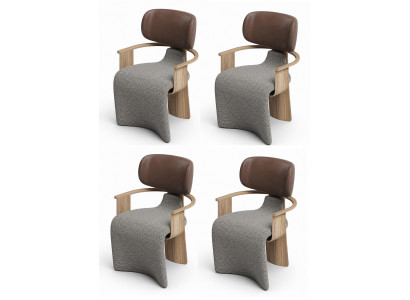 Stühle Moderner Stil Textil Holz Rückenlehne Bequem Modern Stilvoll