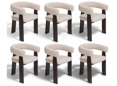 Stühle Modernes Design Weiss Leder Holz Zeitlos Wohnlich Stilvoll