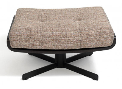 Hocker Modernes Design Braun Stoff Metall Kreuzbasis Bequem Stilvoll