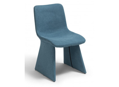 Stuhl Modernes Design Blau Textil Stoff Stabil Ergonomisch Bequem