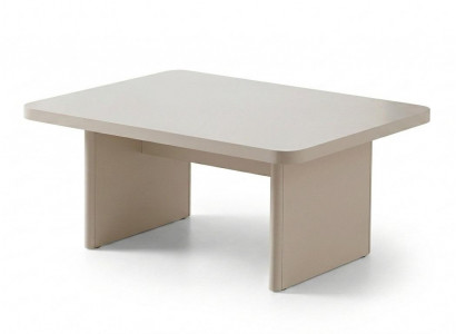 Couchtisch Beige Modern Elegant Niedriger Tisch Stabil Geometrisch