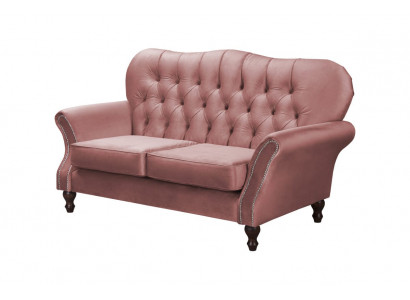 Braunes, modernes 2-Sitzer-Sofa Stoffsofa Polstermöbel Wohnzimmer